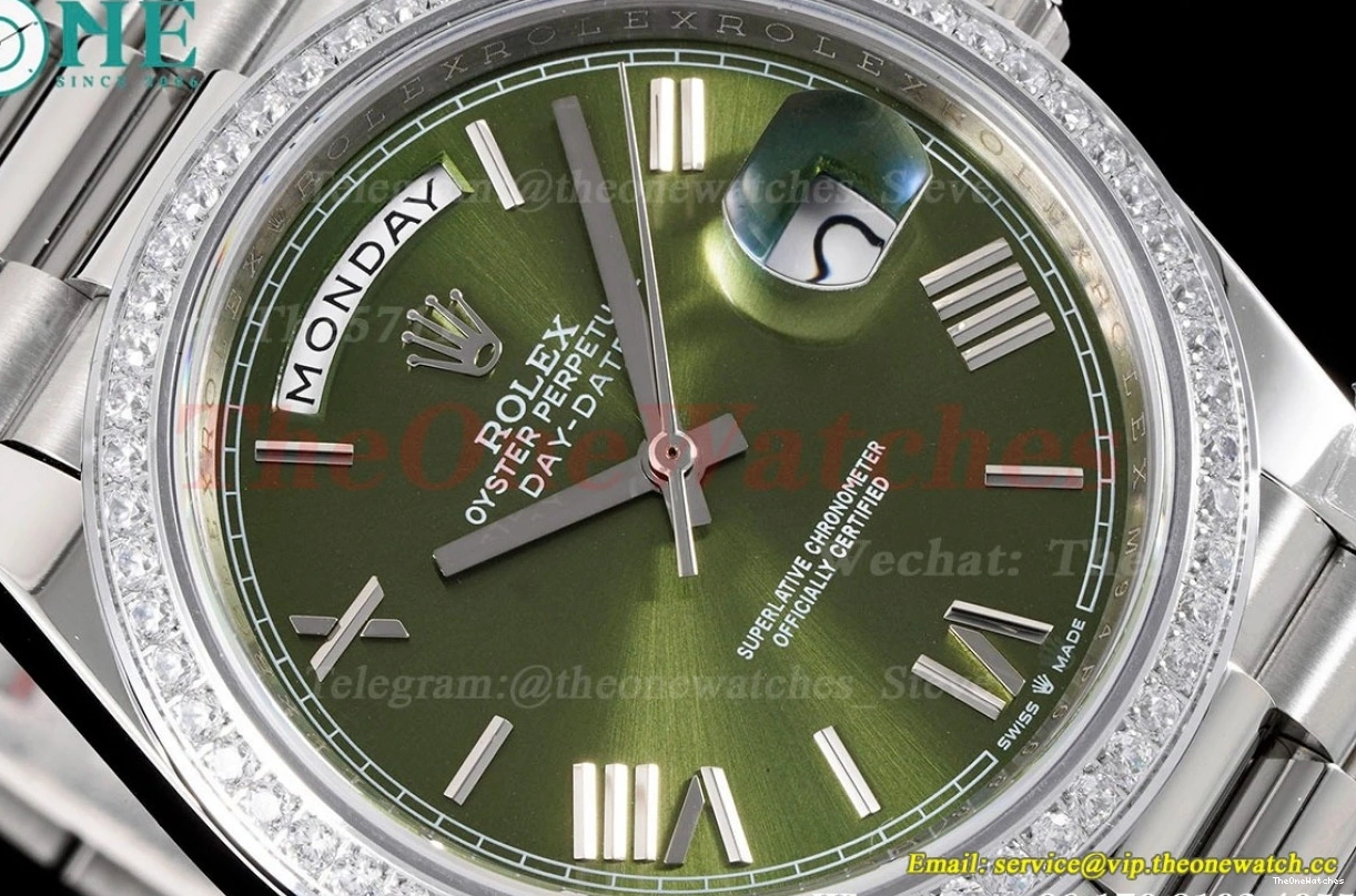 SS Version) Heavy A3255 Pres 40mm Dial 228349 GSF Green (Tungsten SS DayDate 0308